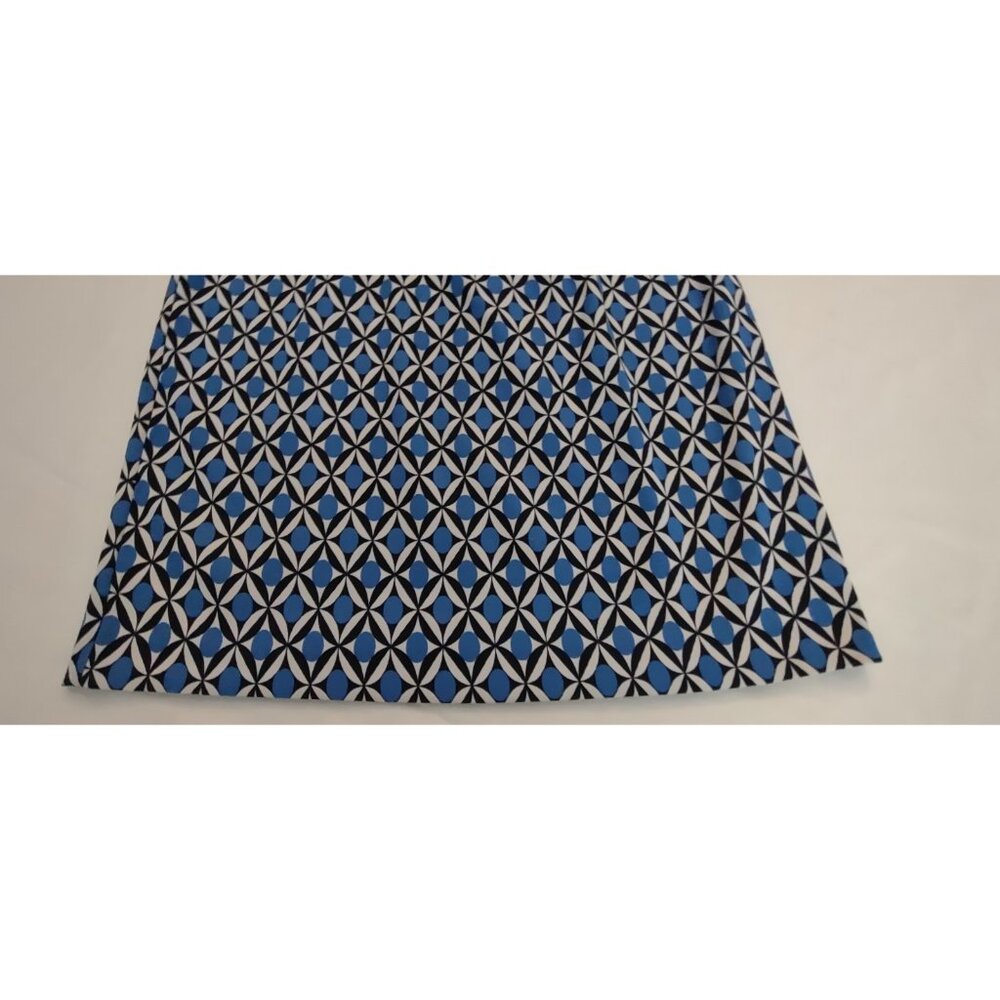 AB Studio Women Dress With Necklace Sleeveless Midi Size 6 Dots Black White Blue - Picture 10 of 12